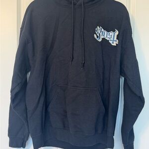 Black Hoodie with GHOST logo embroidered size Large